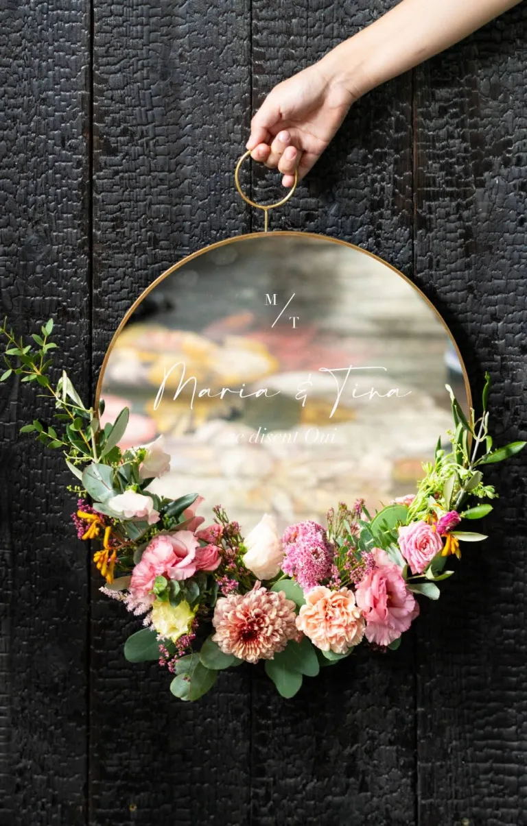 Personnalisation vinyle sur miroir